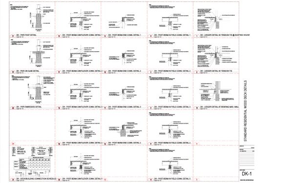 Standard Residential Wood Deck - Revit Details - Image 3