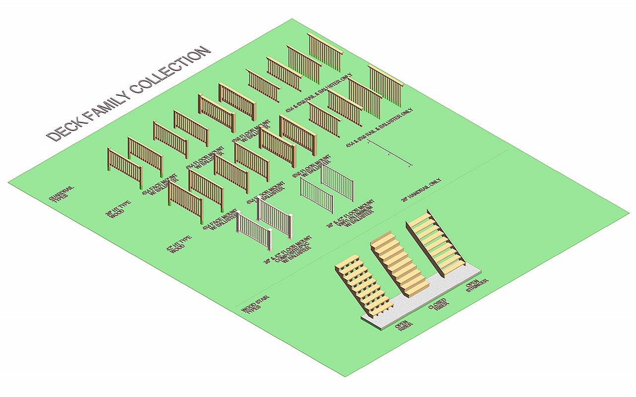 Wooden Deck - Revit Family Collection - Image 4