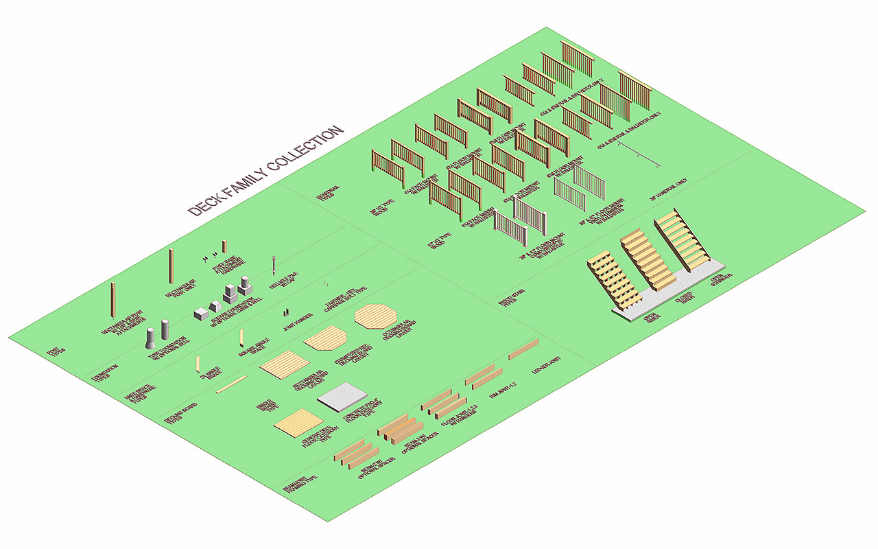 Wooden Deck - Revit Family Collection - Image 2