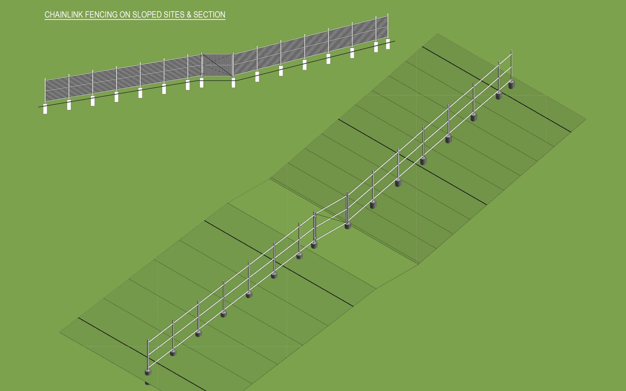 Chainlink Fence - Revit Family Collection - BIMxDesign | Parametric ...