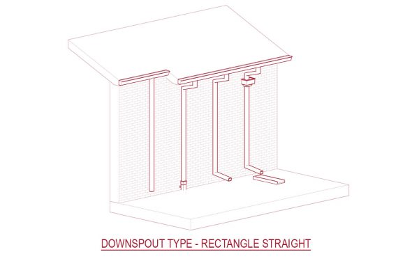 Downspout & Gutter - Parametric Revit Family Collection - Image 2