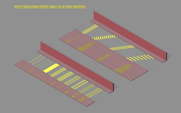 Pedestrian Crosswalk Stripe - Parametric Revit Family - Image 5