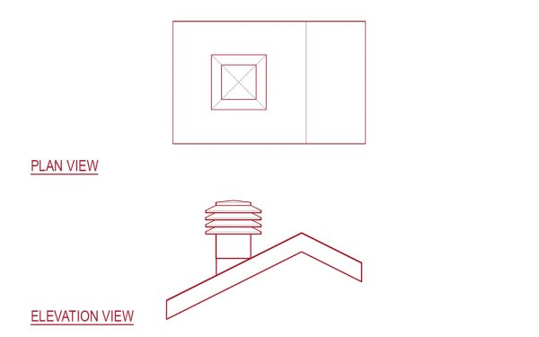 Roof Attic Vent Square - Parametric Revit Family - Image 2