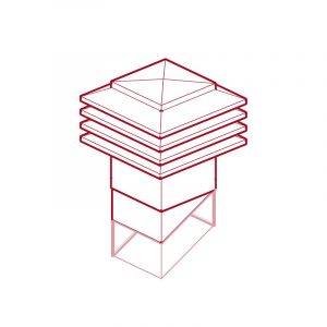 Roof Attic Vent Square - Parametric Revit Family