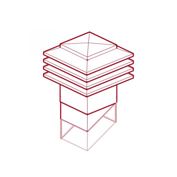 Roof Attic Vent Square - Parametric Revit Family